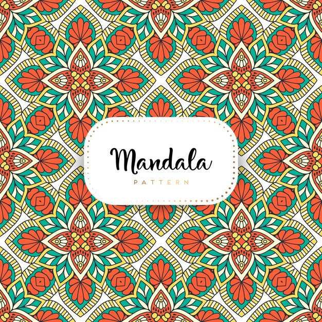 Fundo de design de mandala ornamental de luxo