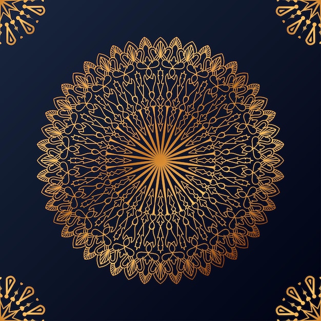 Fundo de design de mandala ornamental de luxo