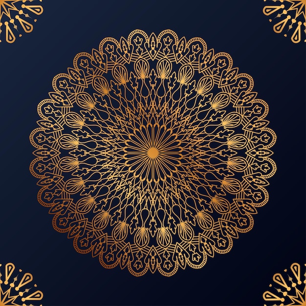 Fundo de design de mandala ornamental de luxo