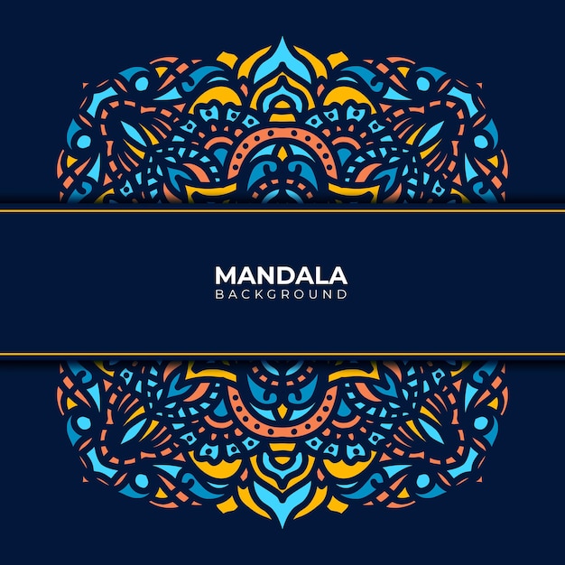 Fundo de design de mandala ornamental de luxo