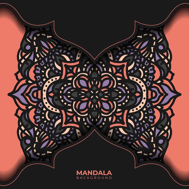 Fundo de design de mandala ornamental de luxo