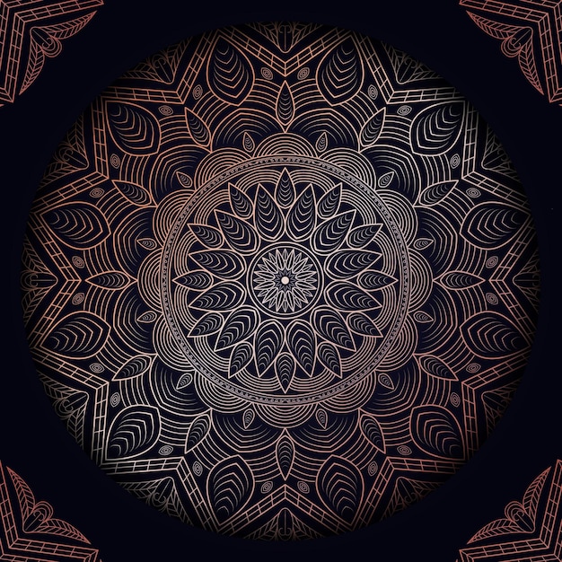 Fundo de design de mandala ornamental de luxo