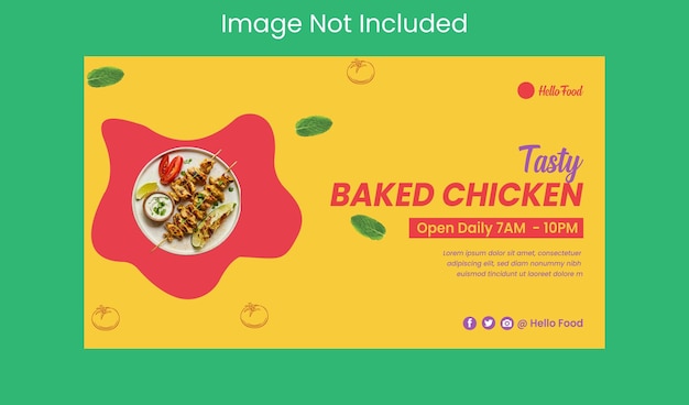 fundo de design de miniatura de comida do youtube