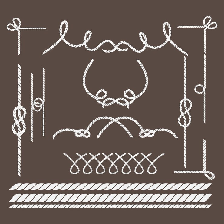 Vetor fundo de design de moldura de corda vetorial