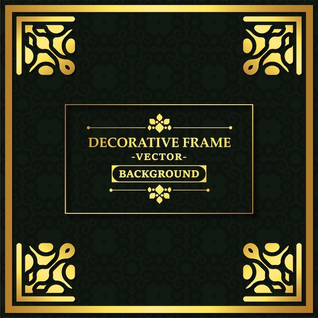 Fundo de design de moldura decorativa elegante