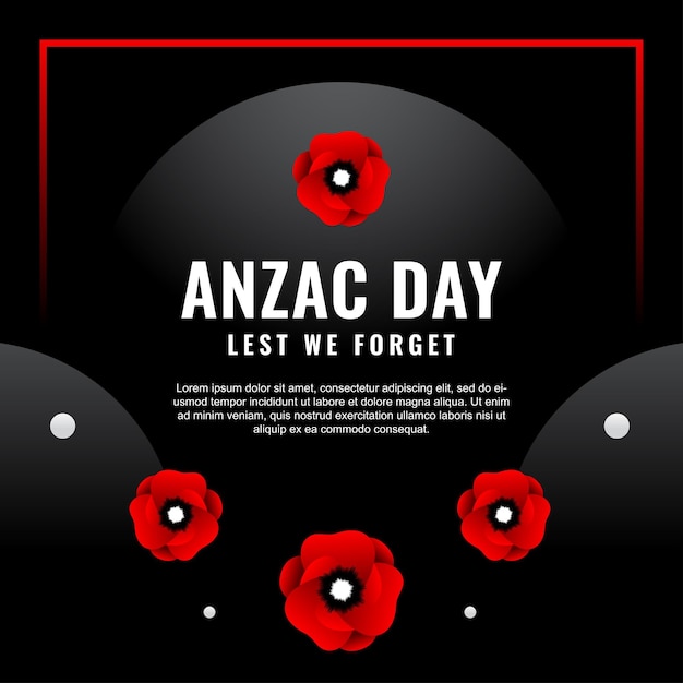 Fundo de design do dia anzac para o momento memorável