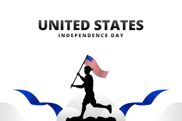 Fundo de design do dia da independência dos estados unidos para o momento internacional