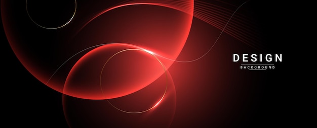 Fundo de design lustroso circular vermelho abstrato