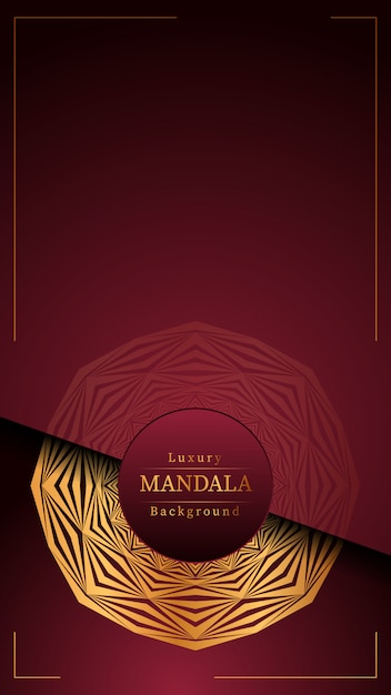 Fundo de design mandala ornamental de luxo na cor ouro.