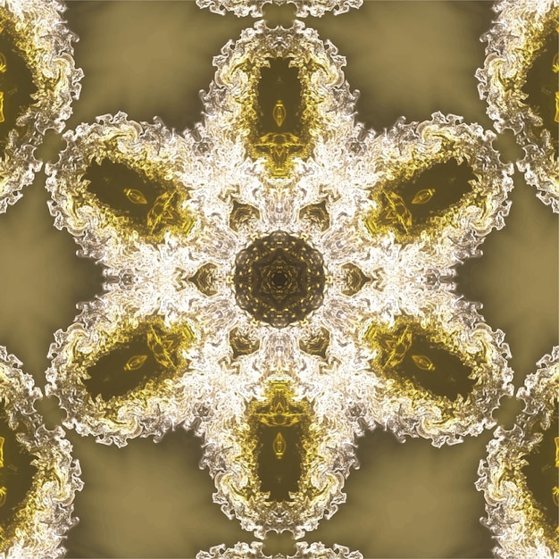 Fundo de design ornamental mandala de luxo na cor ouro