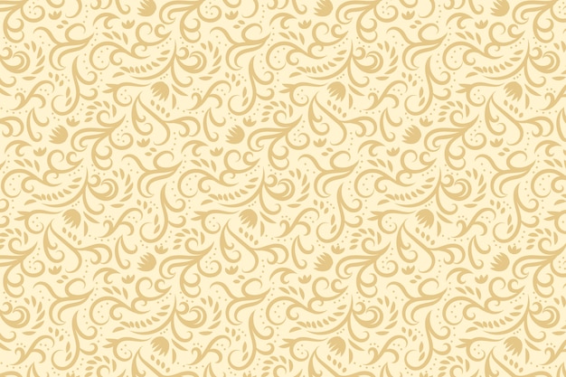 Vetor fundo de design plano floral linha arte