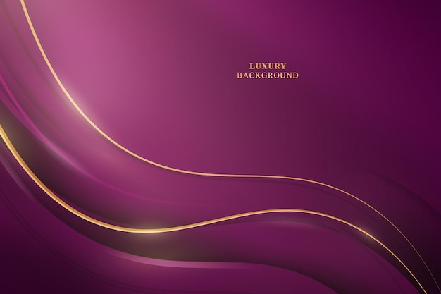 Fundo de design roxo e dourado de luxo