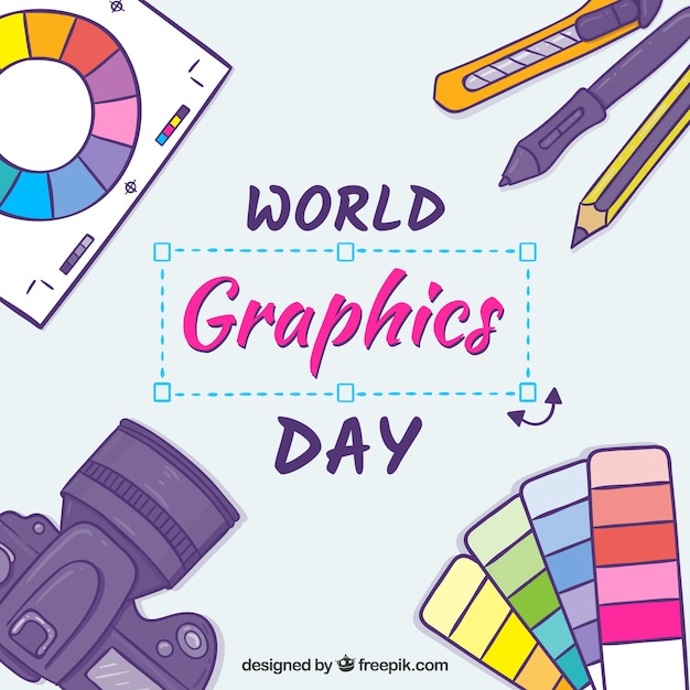 Fundo de dia de gráficos do mundo