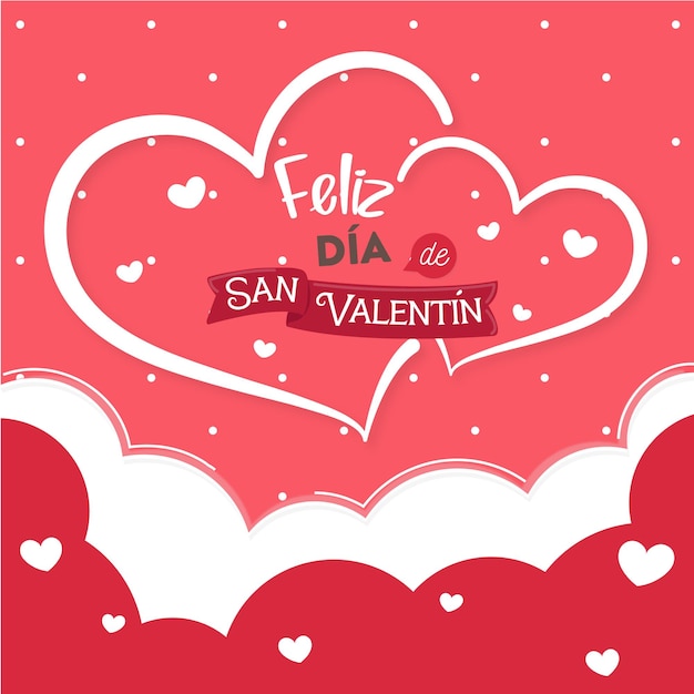 Vetor fundo de dia de são valentinho com vetor de corações