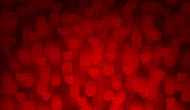 Fundo de dia dos namorados com fundo vermelho claro de corações para design de vetor de feliz dia dos namorados