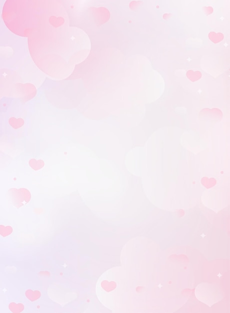 Vetor fundo de dia dos namorados com ilustração vetorial de corações rosa