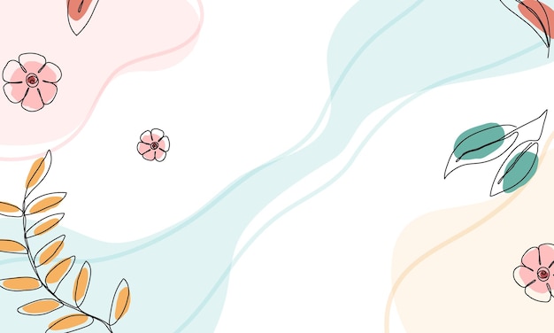 Fundo de doodle abstrato de design plano desenhado à mão