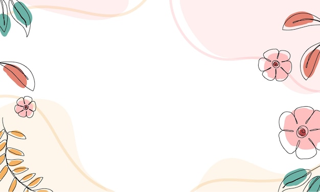 Fundo de doodle abstrato de design plano desenhado à mão