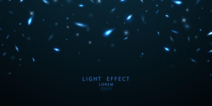 Vetor fundo de efeito de luz brilhante azul ilustração vetorial
