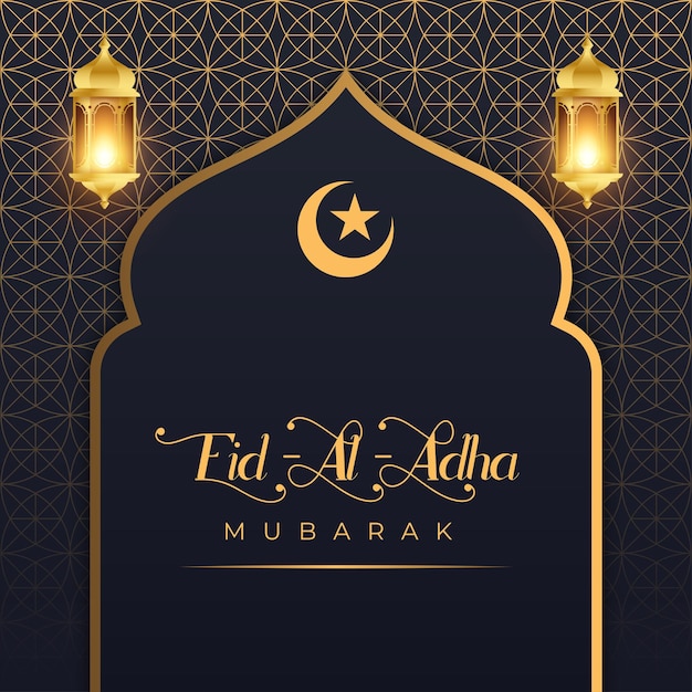 Vetor fundo de eid al adha