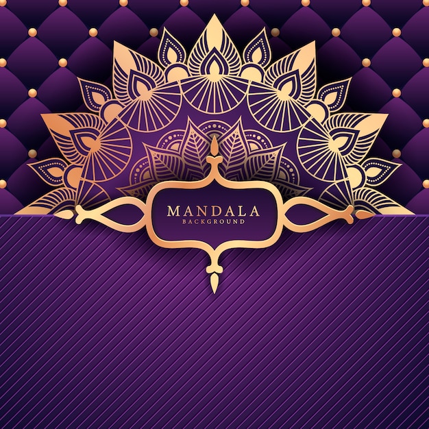 Vetor fundo de elemento étnico decorativo de mandala de luxo