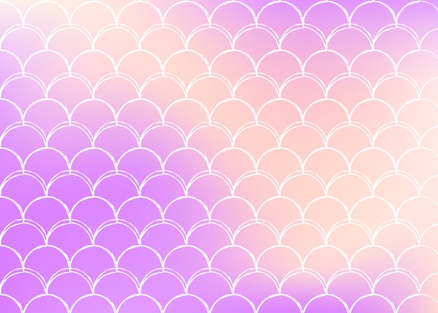 Fundo de escala gradiente com sereia holográfica.