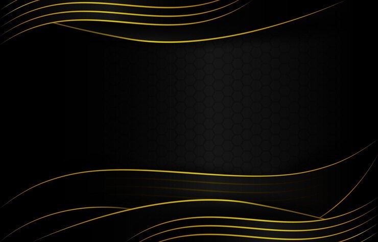 Vetor fundo de espaço em branco de tecnologia corporativa de ouro preto