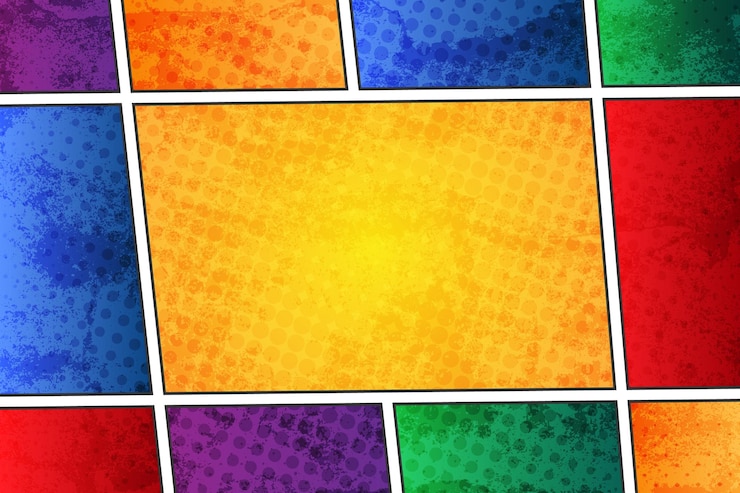Vetor fundo de estilo cômico pop art com espaço de cópia, ilustração vetorial