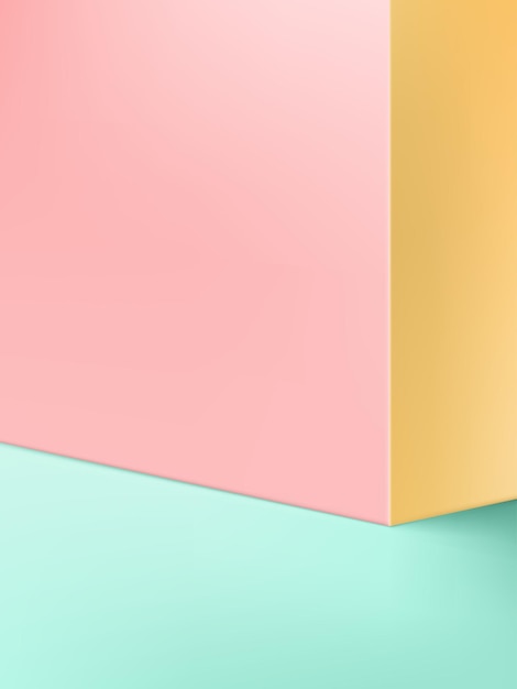 Fundo de exibição do produto com parede ou canto pastel