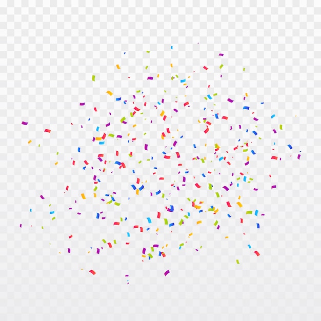 Vetor fundo de explosão de confetes multicoloridos
