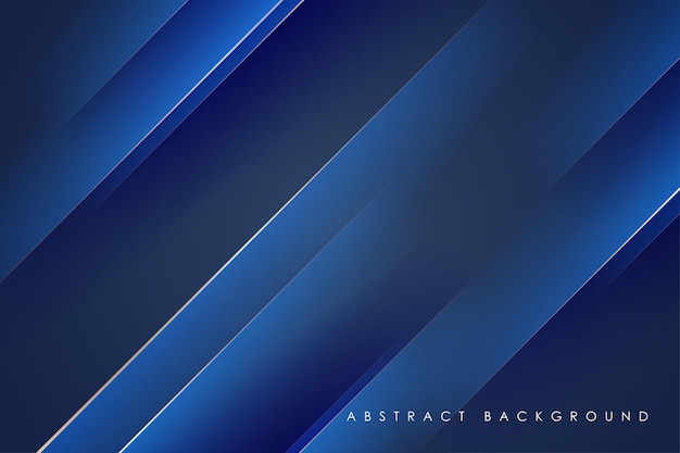 Fundo de faixa diagonal azul abstrato moderno com composição de linha de ouro eps10 vetor
