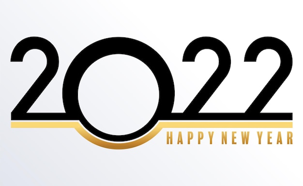 Vetor fundo de feliz ano novo de 2022