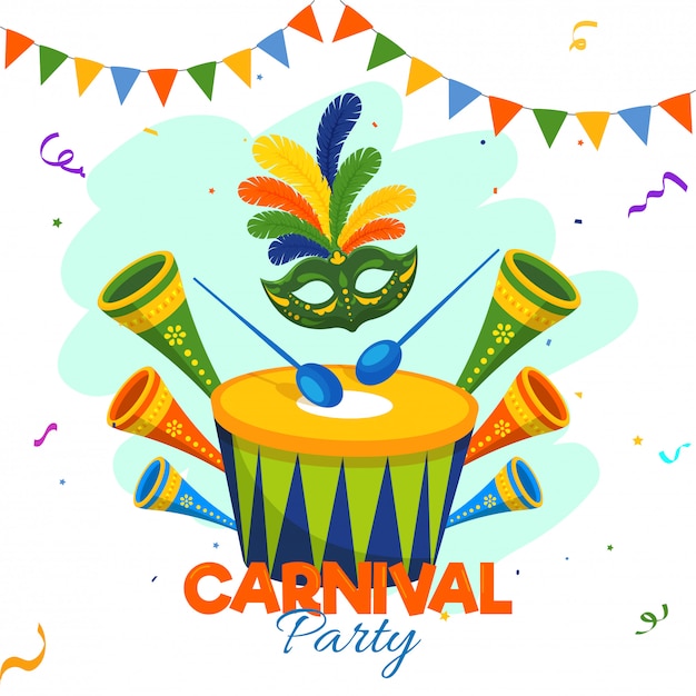 Fundo de festa de carnaval.