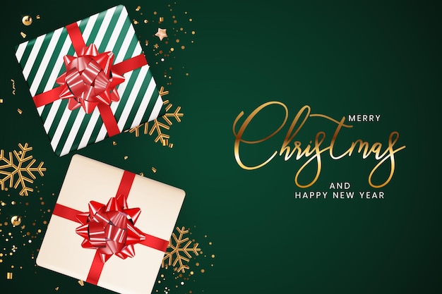 Fundo de festa de férias de Natal Feliz ano novo e modelo de cartaz de feliz Natal