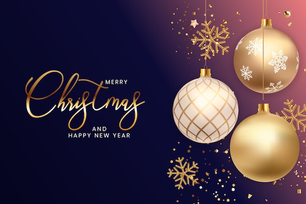 Fundo de festa de férias de Natal Feliz ano novo e modelo de cartaz de feliz Natal