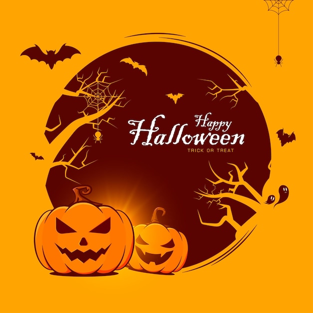 Fundo de festa de halloween feliz - ilustração vetorial