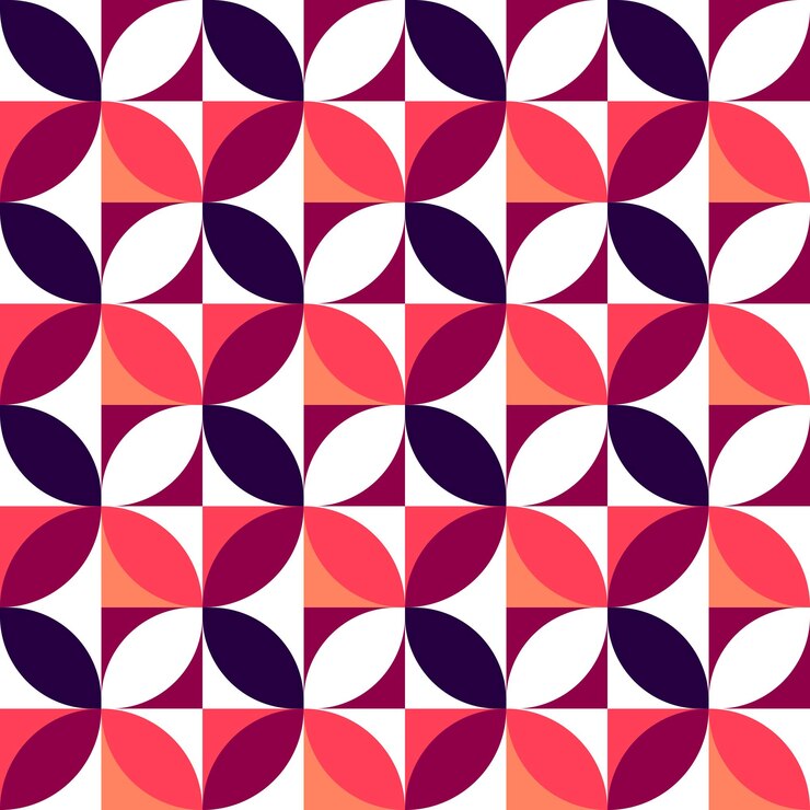 Vetor fundo de flor de padrão geométrico abstrato sem costura