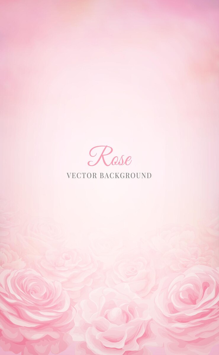 Vetor fundo de flor rosa bonito e ilustração pintada digital borrada para cartão de saudação de design de convite de casamento ou arranjo de cartão de saudação de casamento de amor.