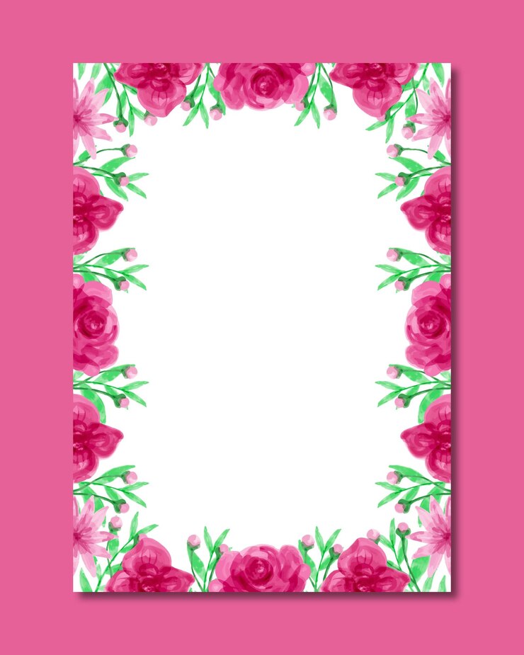 Vetor fundo de flores com aquarela premium