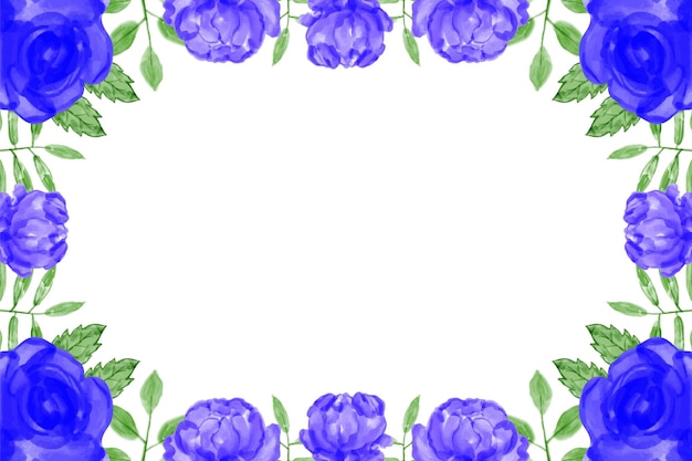 Fundo de flores com aquarela