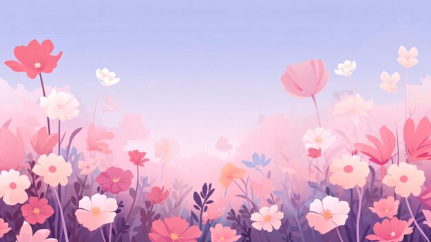 Vetor fundo de flores de primavera ilustração vetorial para o seu projeto eps10