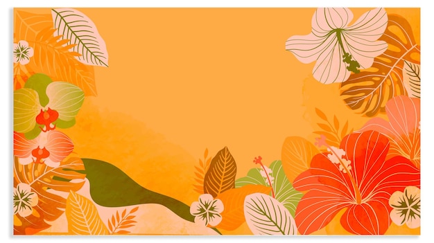 Fundo de flores tropicais