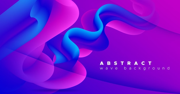 Fundo de fluxo com forma curva líquida colorida