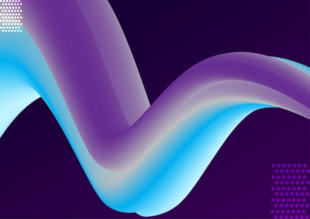 Fundo de fluxo de fluido abstrato Formas líquidas de onda em cor gradiente