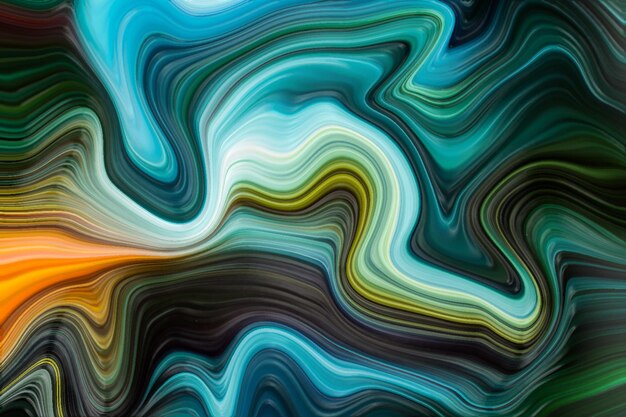 Fundo de fluxo de tinta fluida abstrata. fundo de textura de pintura de marmoreio de plástico líquido azul.
