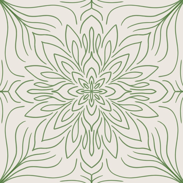 Fundo de folha floral verde padrão isométrico