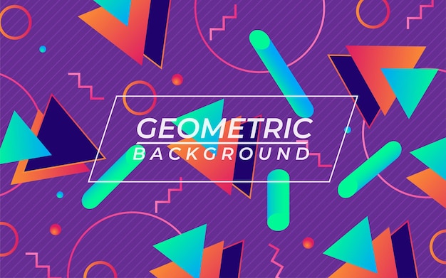 Fundo de forma de triângulo colorido geométrico mínimo