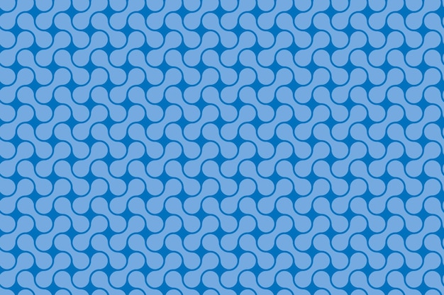 Fundo de forma geométrica abstrata azul Forma de infinito Padrão sem costura ilustração em vetor