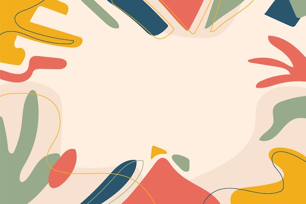 Fundo de formas abstratas desenhadas à mão