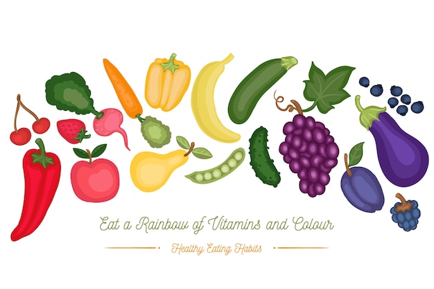 Fundo de frutas e legumes